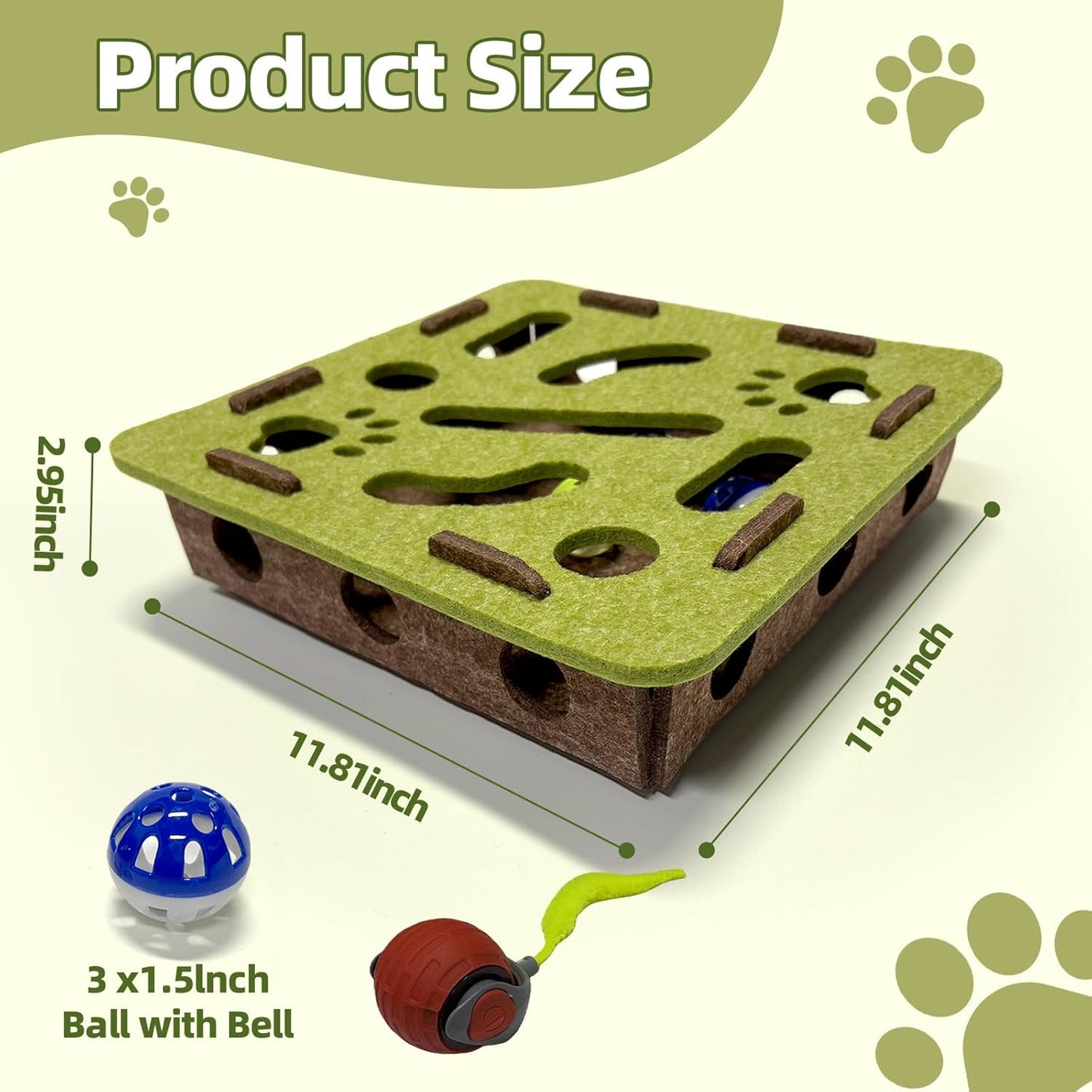 Cat Puzzle Toy with Ball